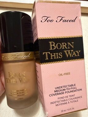 Too Faced Born This Way Foundation W/Box in the shade WARM BEIGE